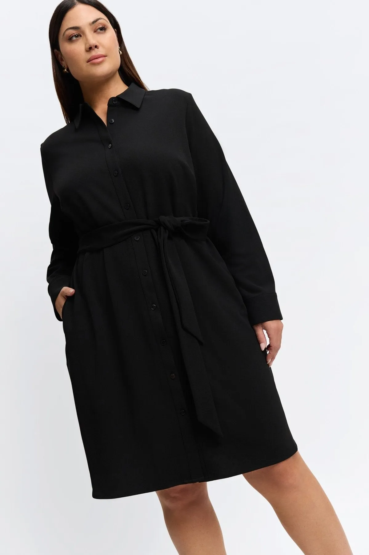 Rocca Plus Knit Crepe Dress