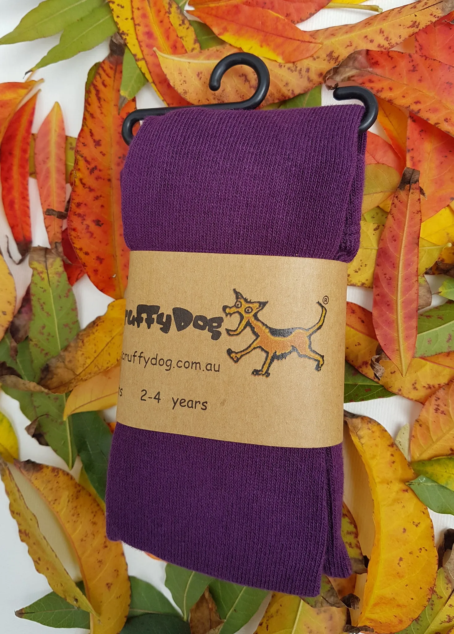 SCRUFFY DOG TIGHTS - GRAPE