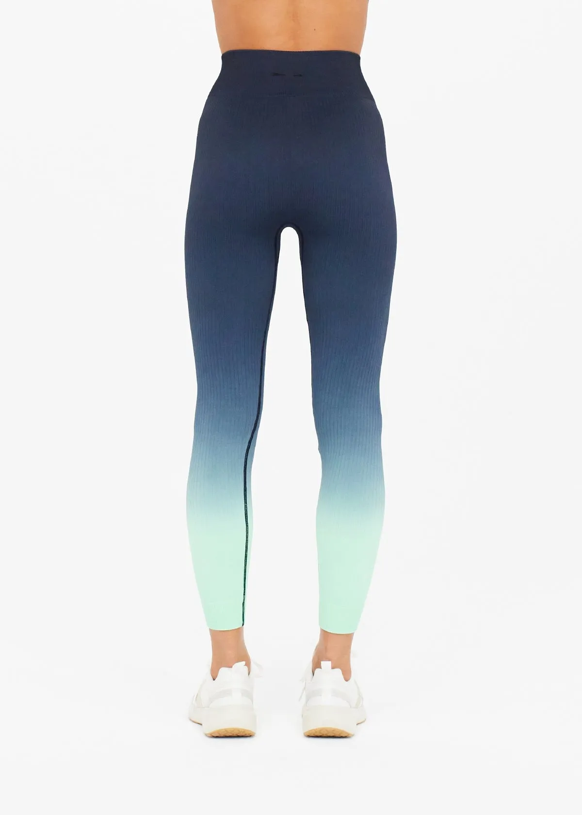 Seamless Knit Midi Pant Blue