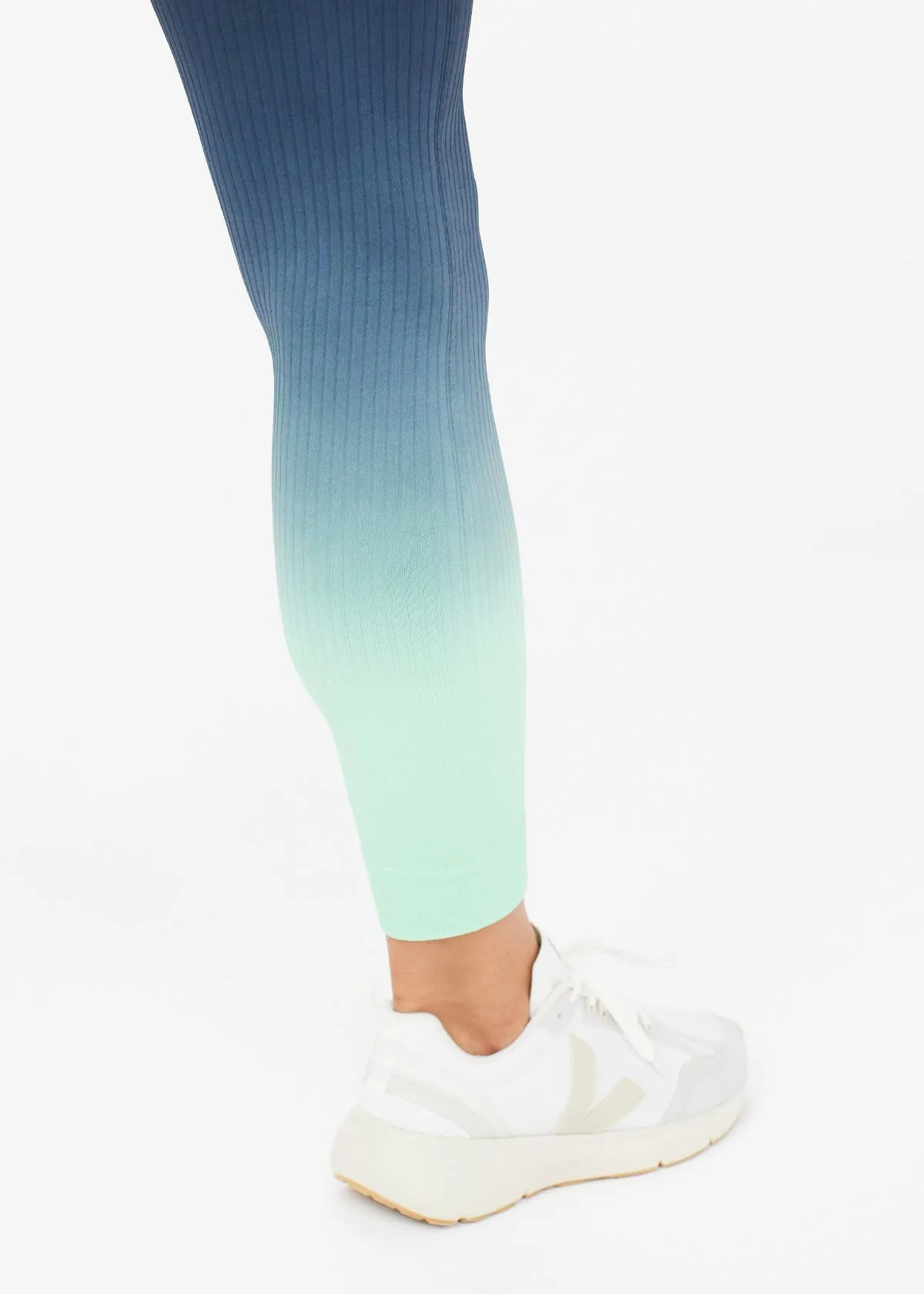 Seamless Knit Midi Pant Blue