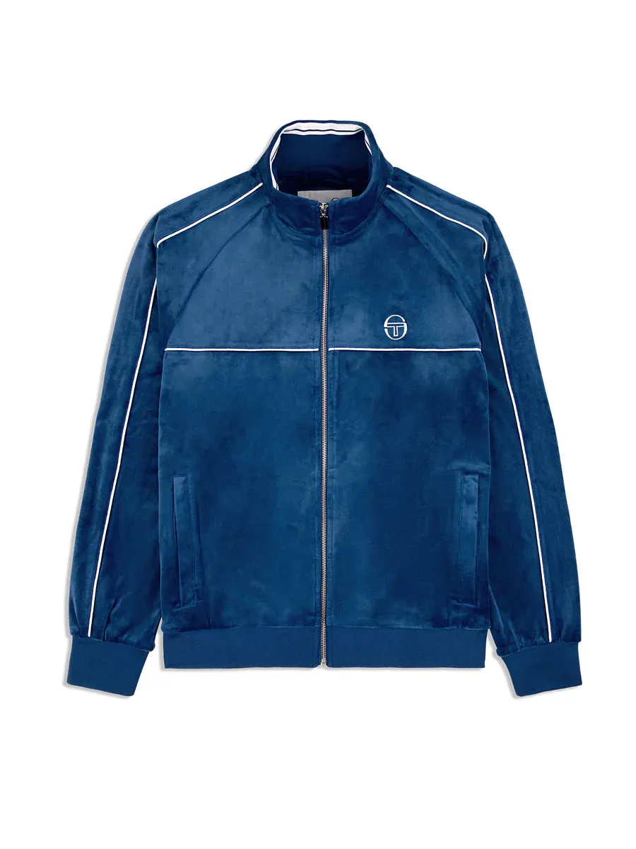 Sergio Tacchini Lioni Velour Track Limoges Royal Blue Set - Jacket and Pants