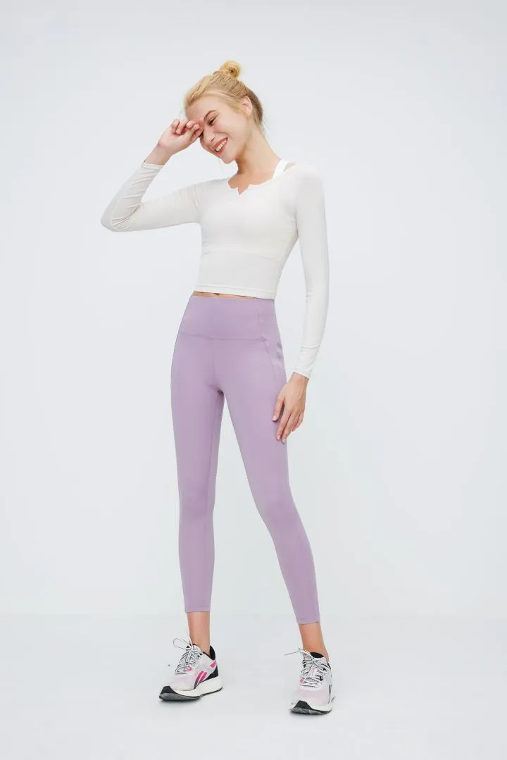 Sexy V Neck Long Sleeve Slim Fit Crop Top