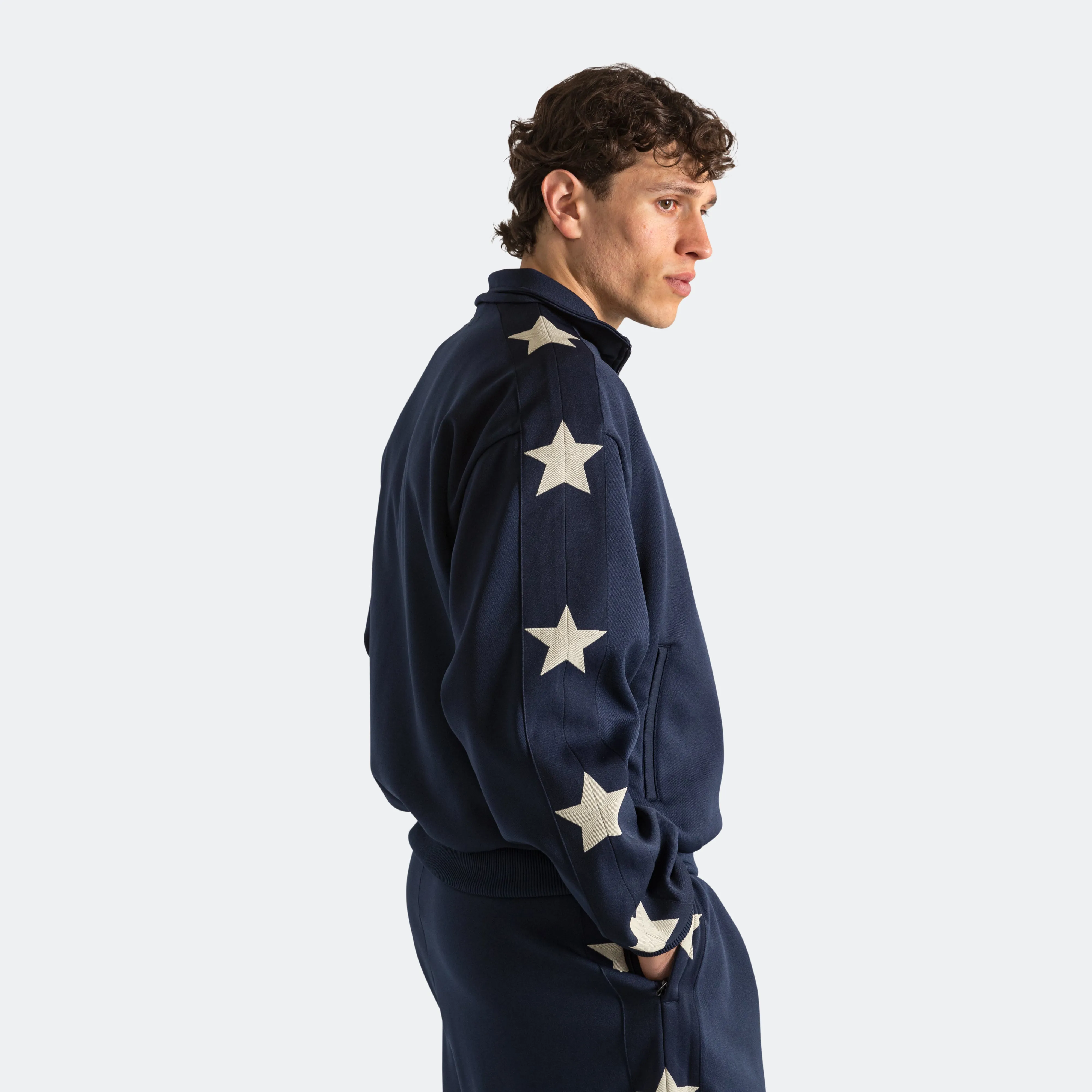 Smooth Jersey Standman&woman Track JKT - Navy