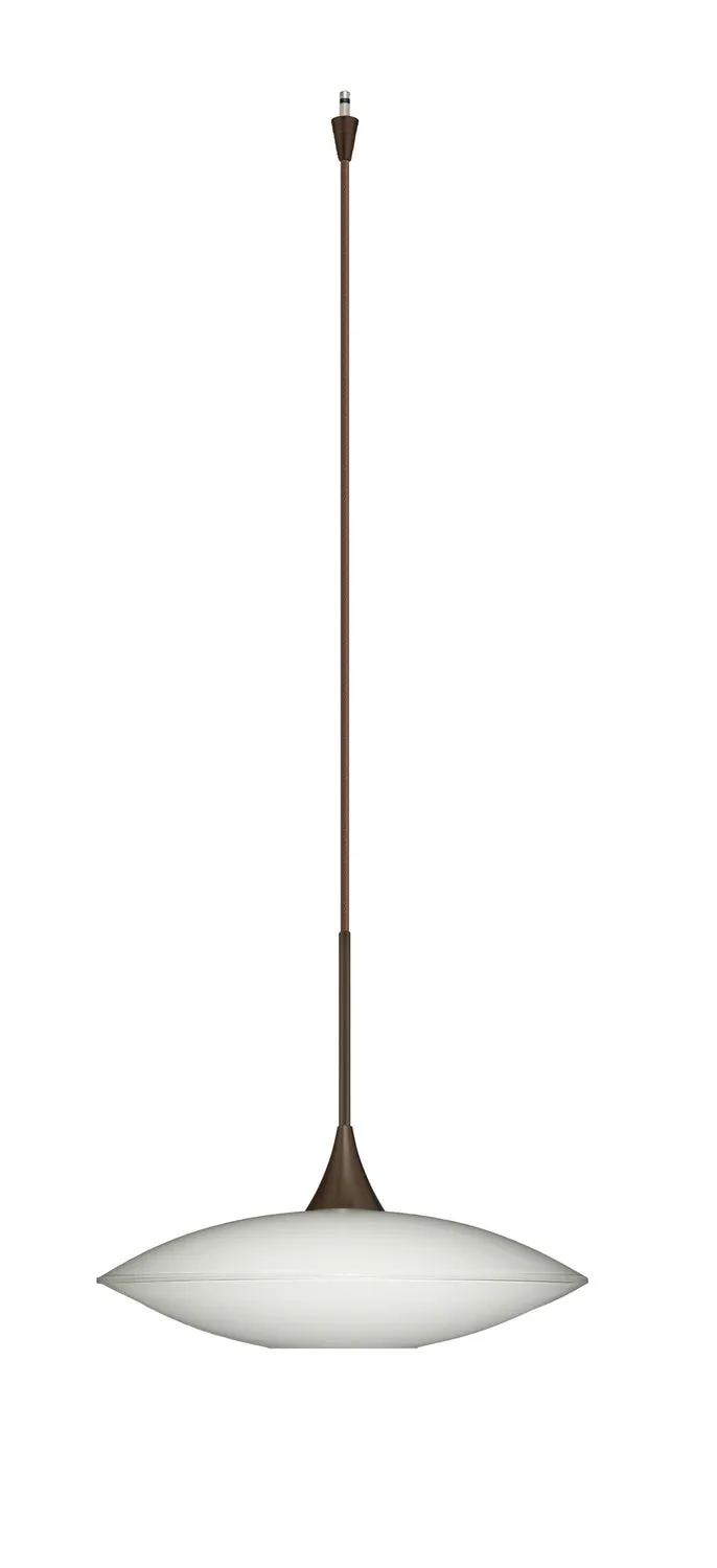 Spazio 1-Light Pendant in Bronze