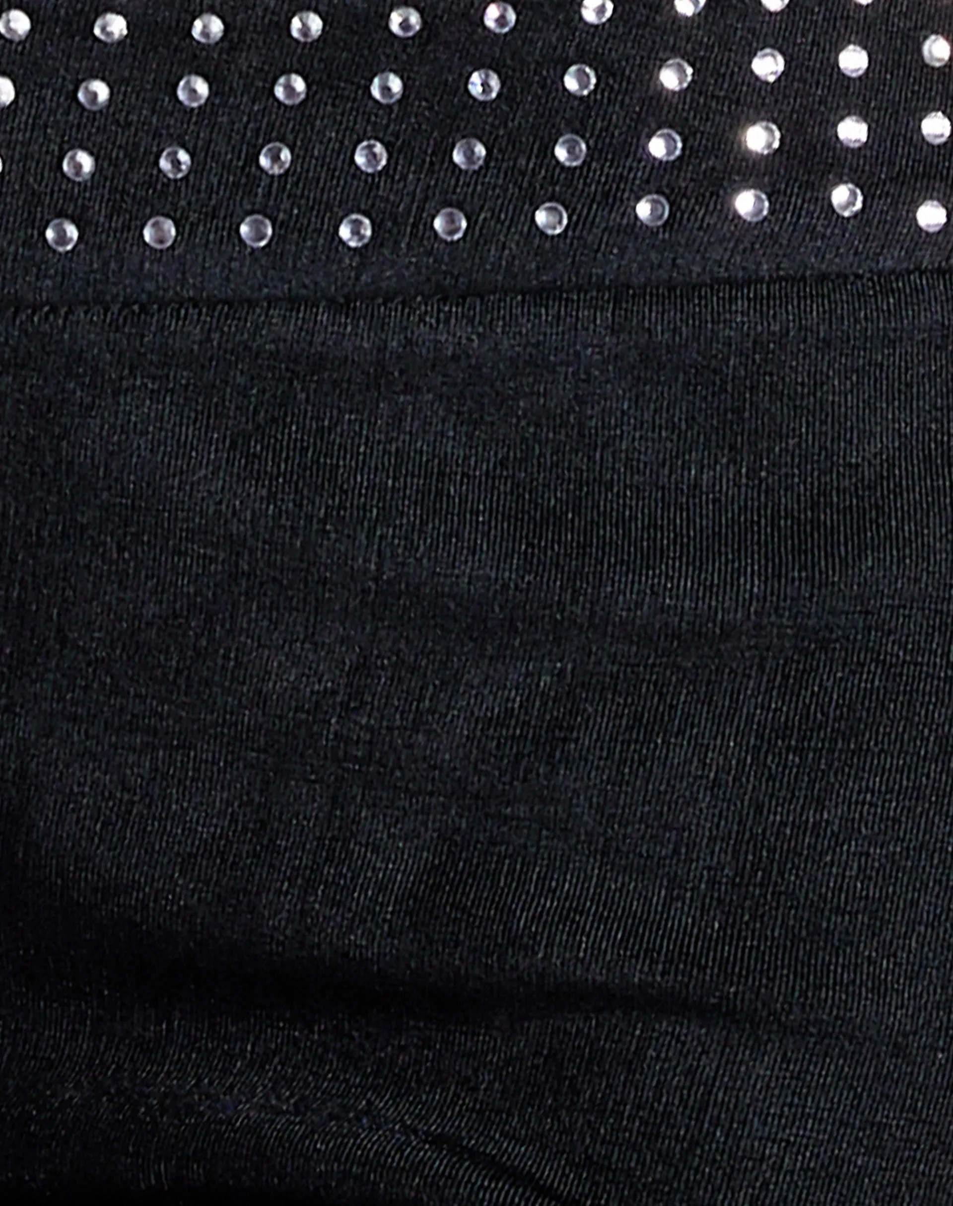 Tarava Trouser in Crepe Black Hotfix Diamante