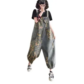 TEEK - Baggy Floral Overalls