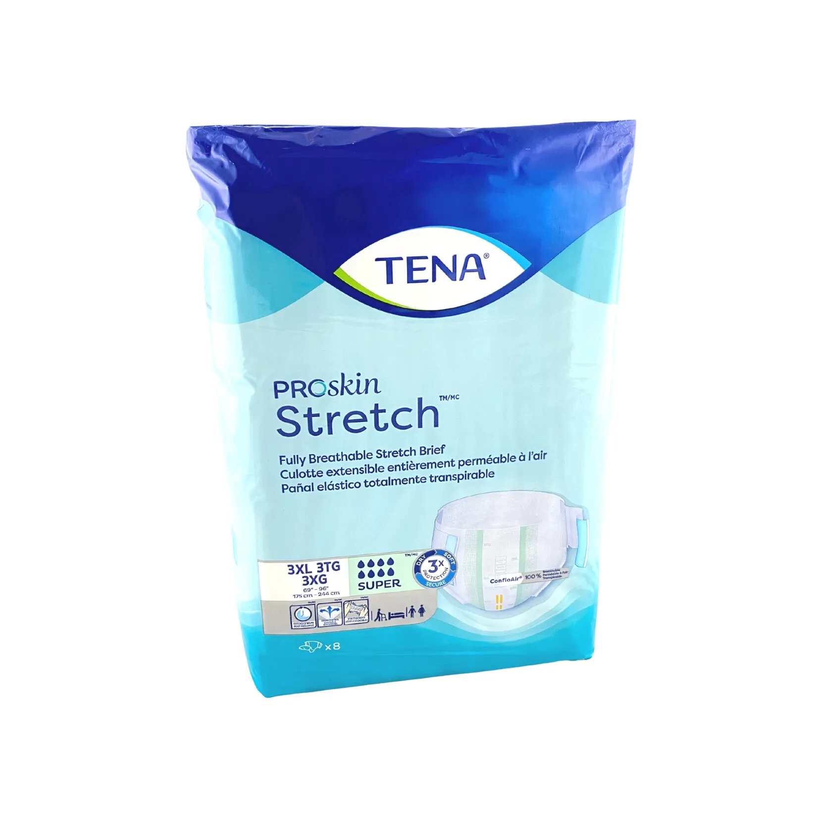 Tena Stretch Bariatric 3XL Pk 8