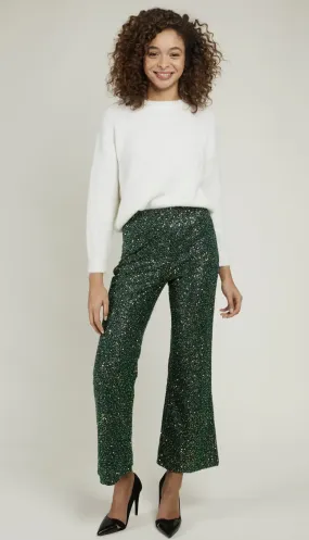 The Jinxie Sequin Pant - Pine