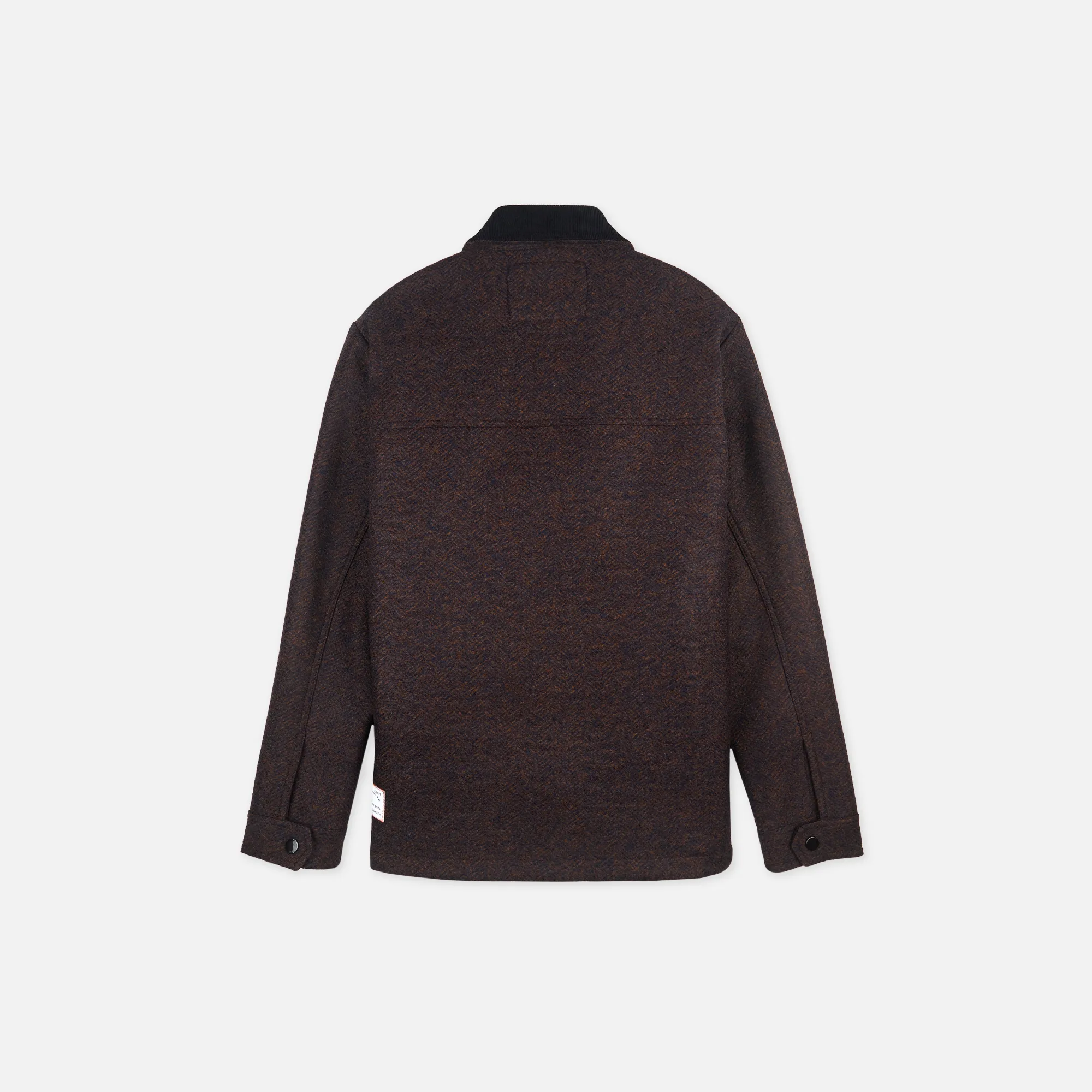 The Off Track Herringbone Wool Jacket, Unisex - Deep Amber Brown