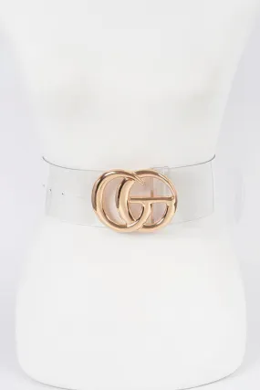 Transparent Metal Buckle Waist Belt