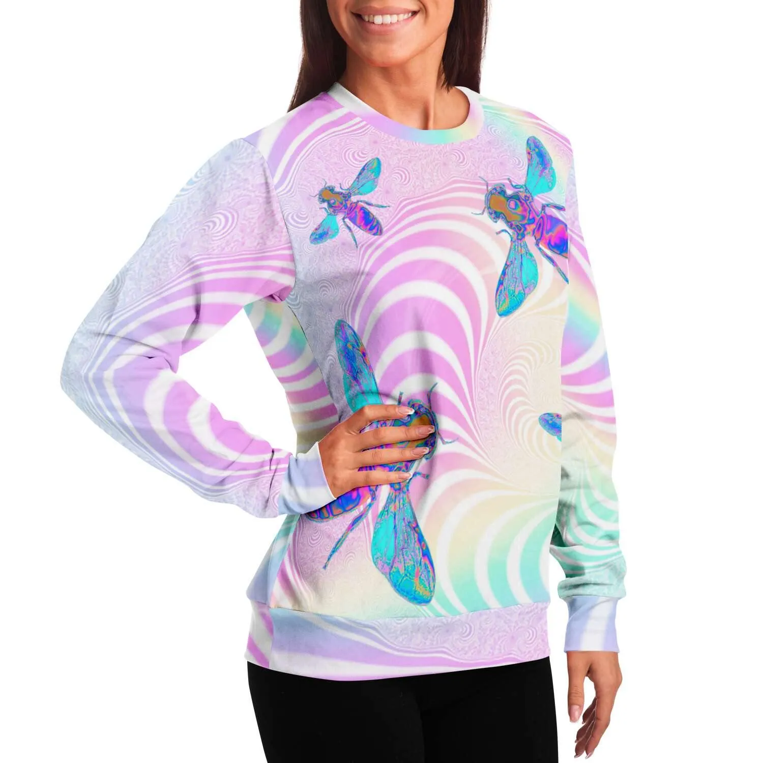 Trippy Bees Holographic Sweatshirt