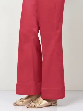 Unstitched Cambric Trouser - Blood Red