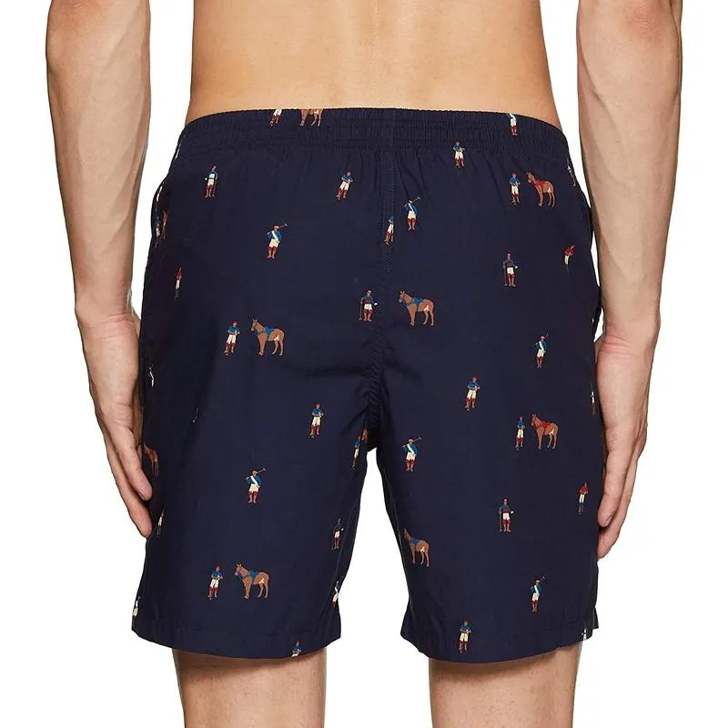 US Polo Printed Blue Cotton Boxers Shorts for Men