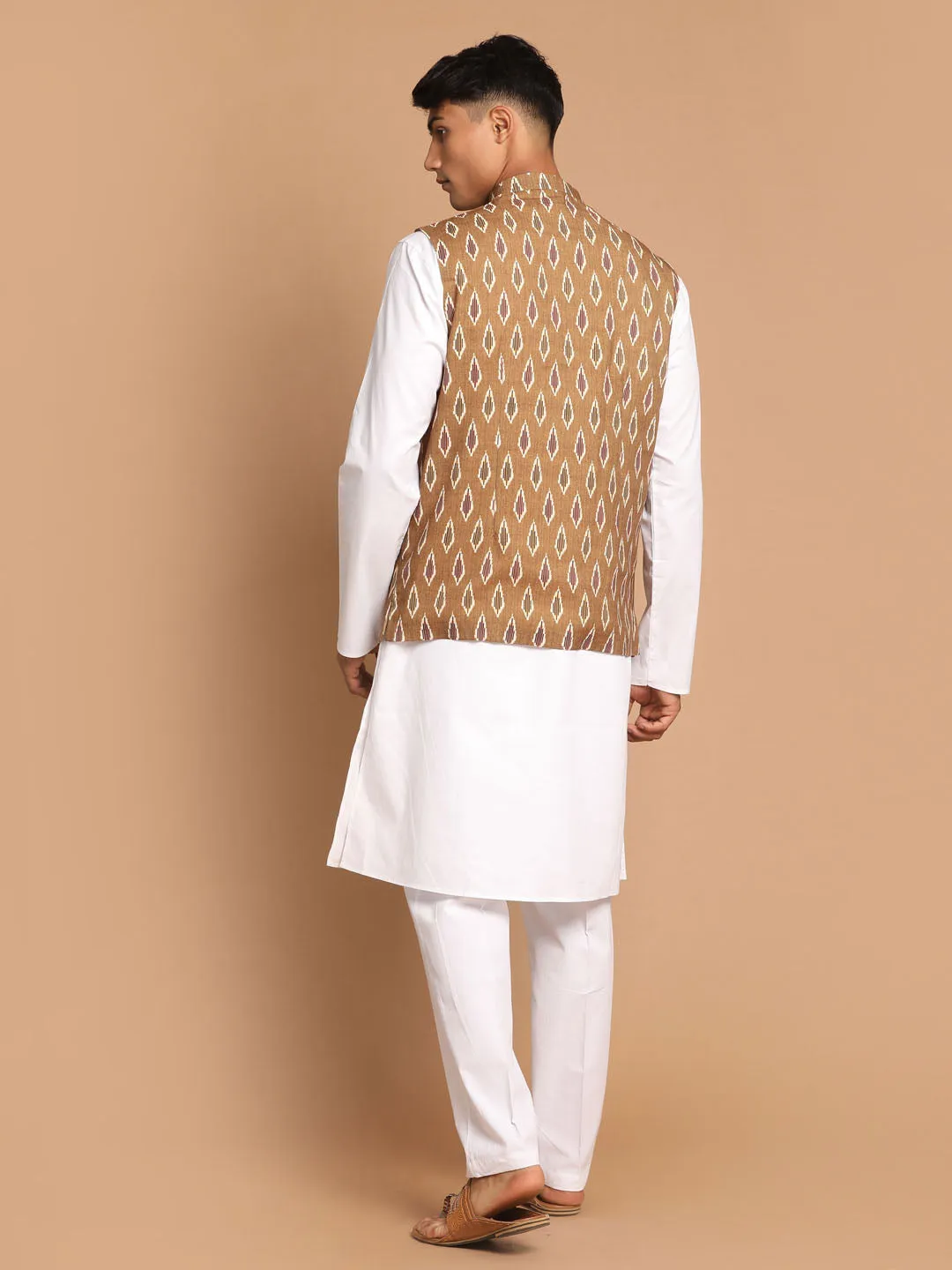 VASTRAMAY Green Nehru Jacket Set