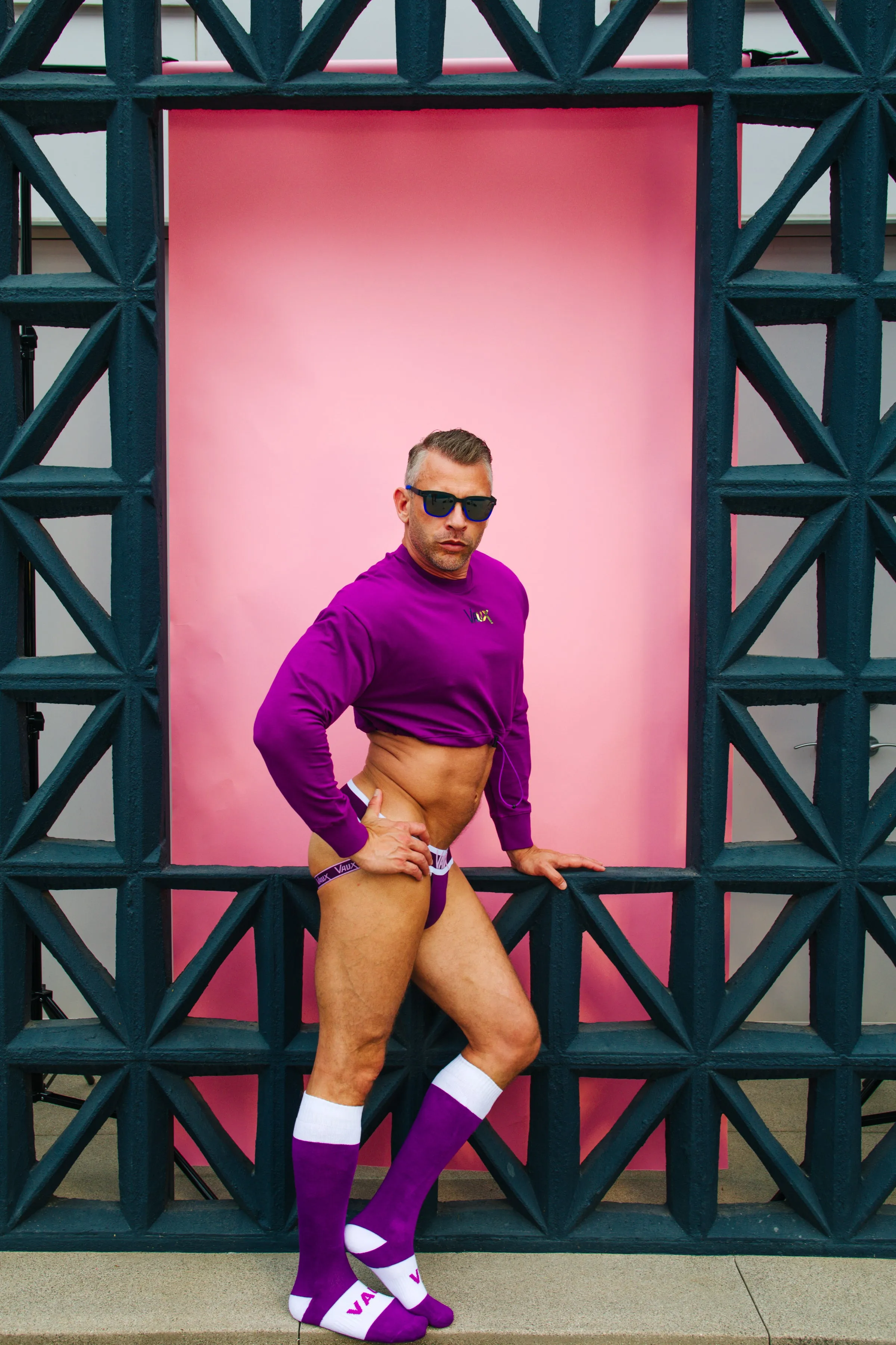 VAUX COTTON CANDY CROPPED TOP BY CELLBLOCK13 - Purple