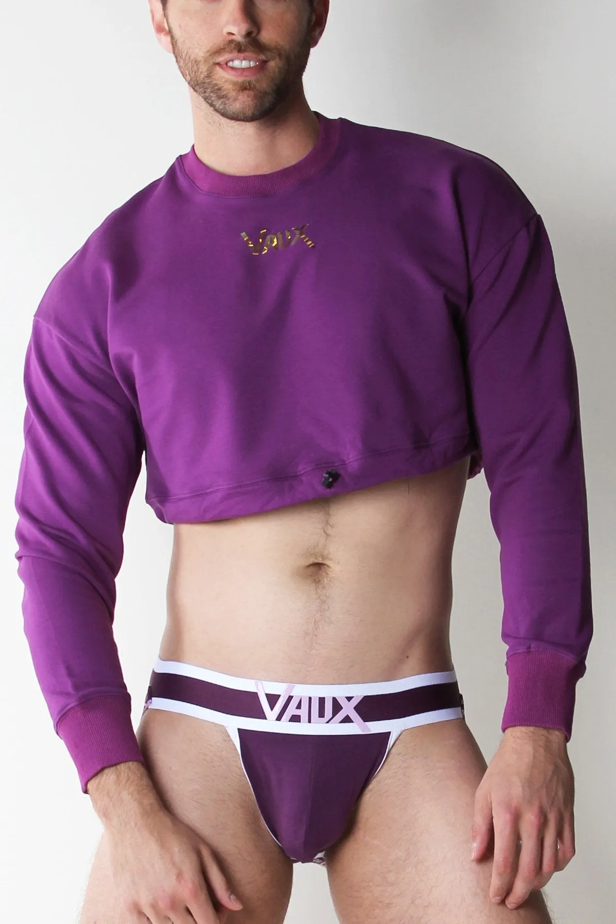 VAUX COTTON CANDY CROPPED TOP BY CELLBLOCK13 - Purple