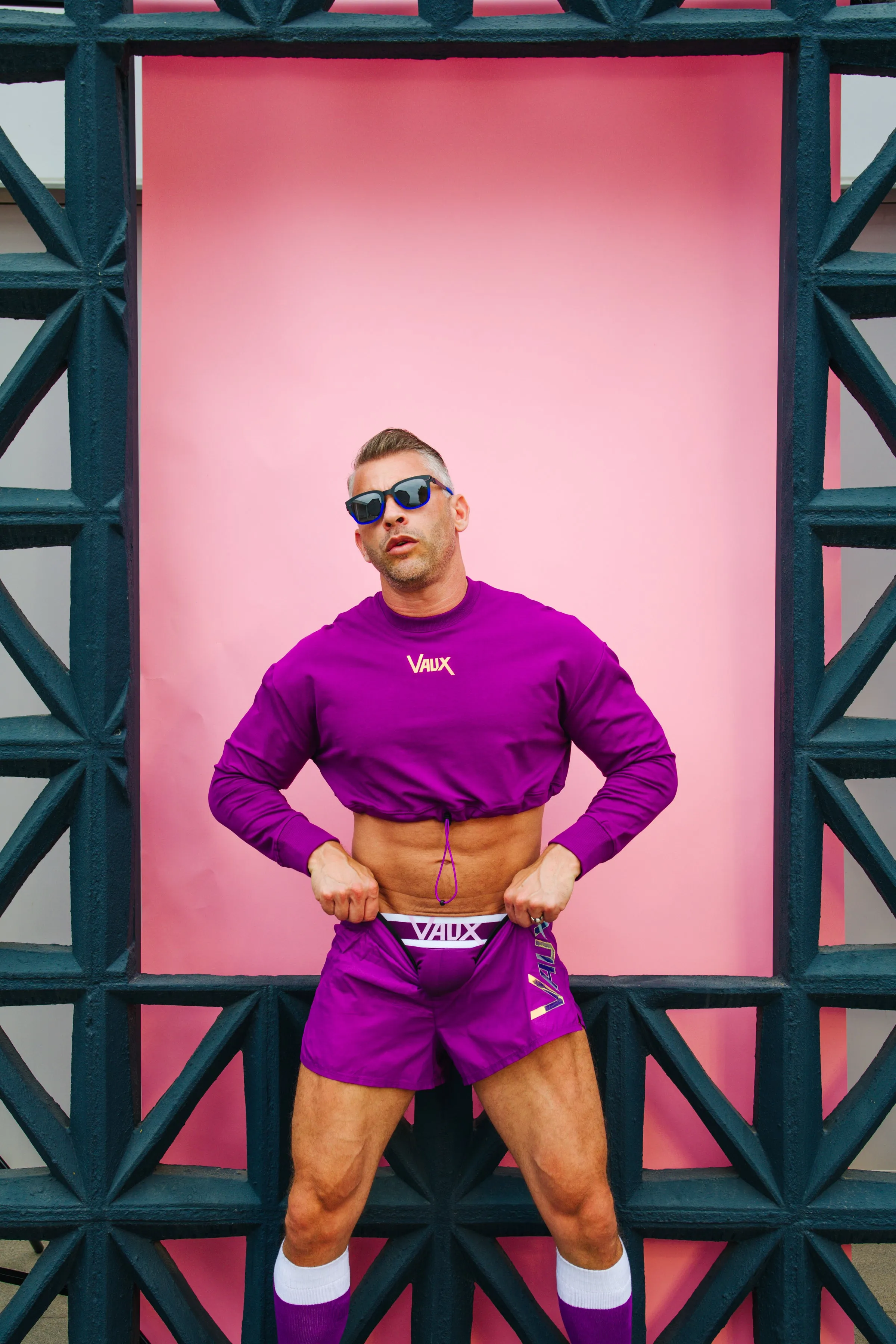 VAUX COTTON CANDY CROPPED TOP BY CELLBLOCK13 - Purple