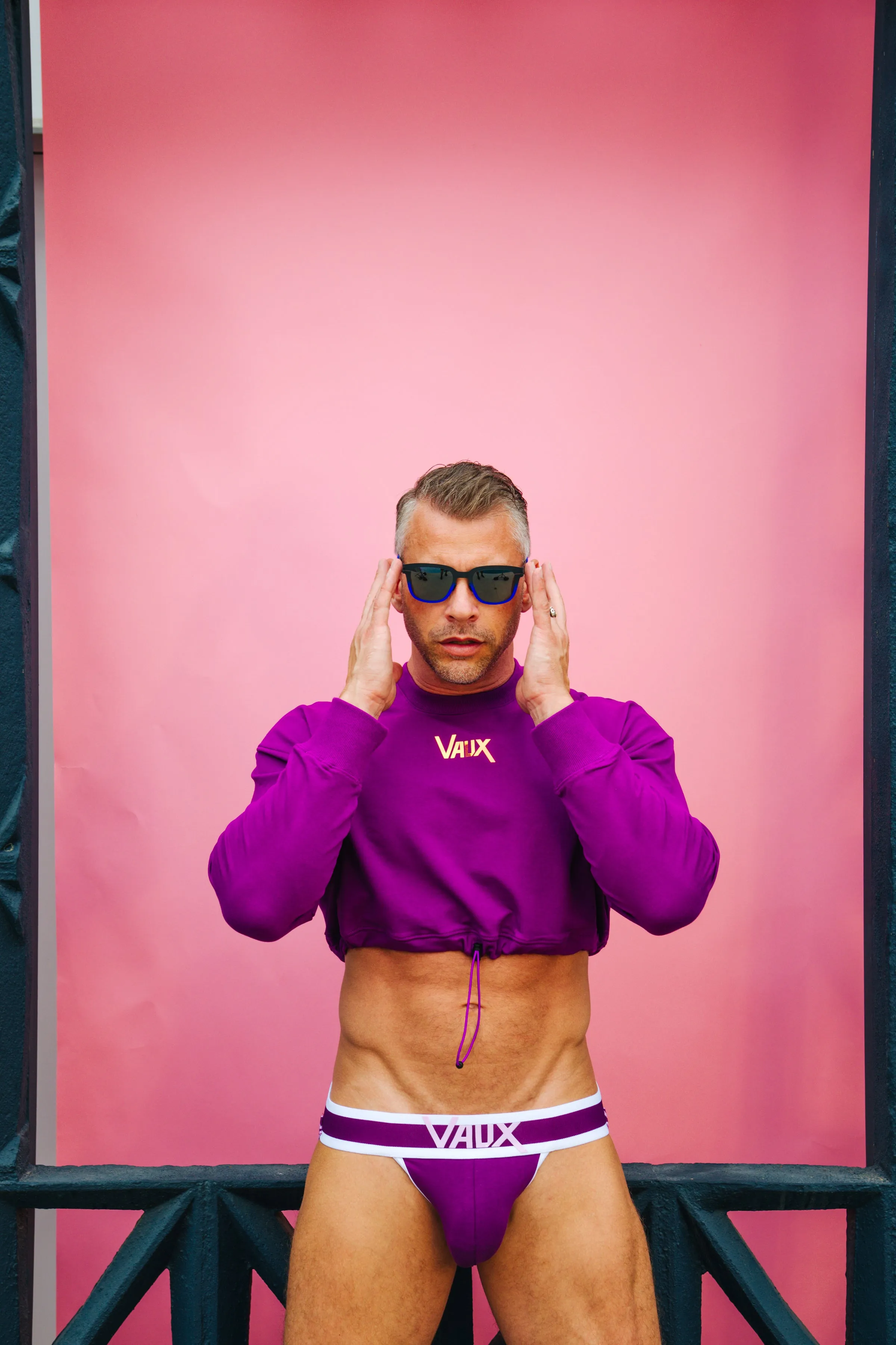 VAUX COTTON CANDY CROPPED TOP BY CELLBLOCK13 - Purple