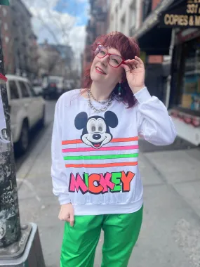 Vintage 90s Mickey Mouse Hologram Eyes Sweatshirt