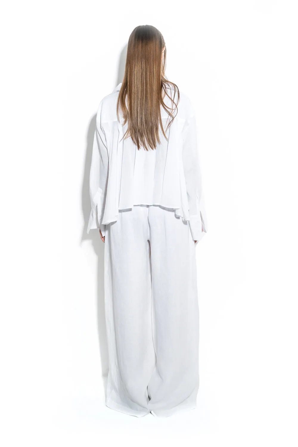 Volume linen pants