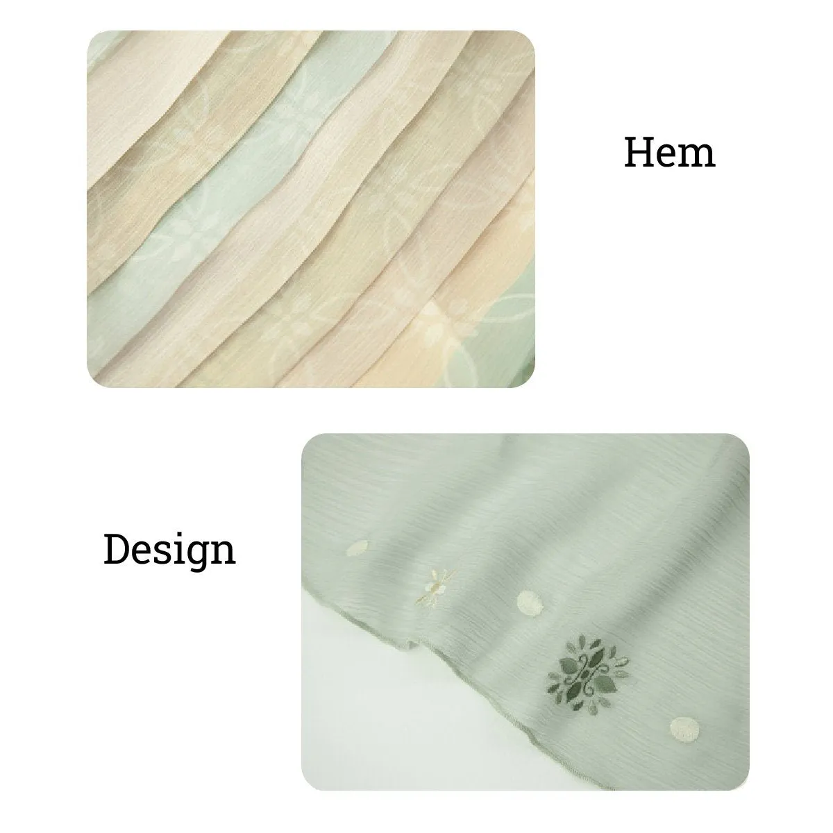 White and Green Women Hanfu Four Piece Set