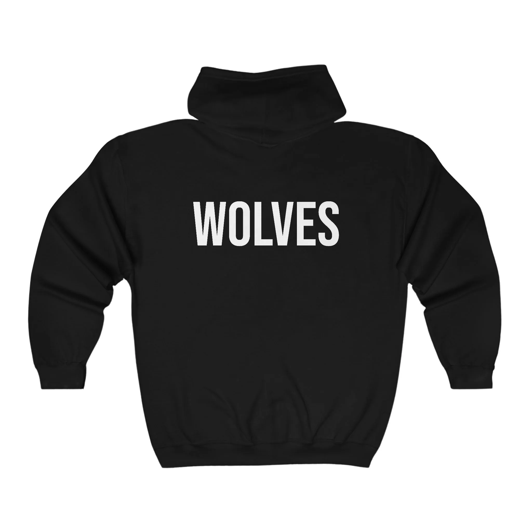 Wolves Unisex Full Zip Hoodie Bold Graphic