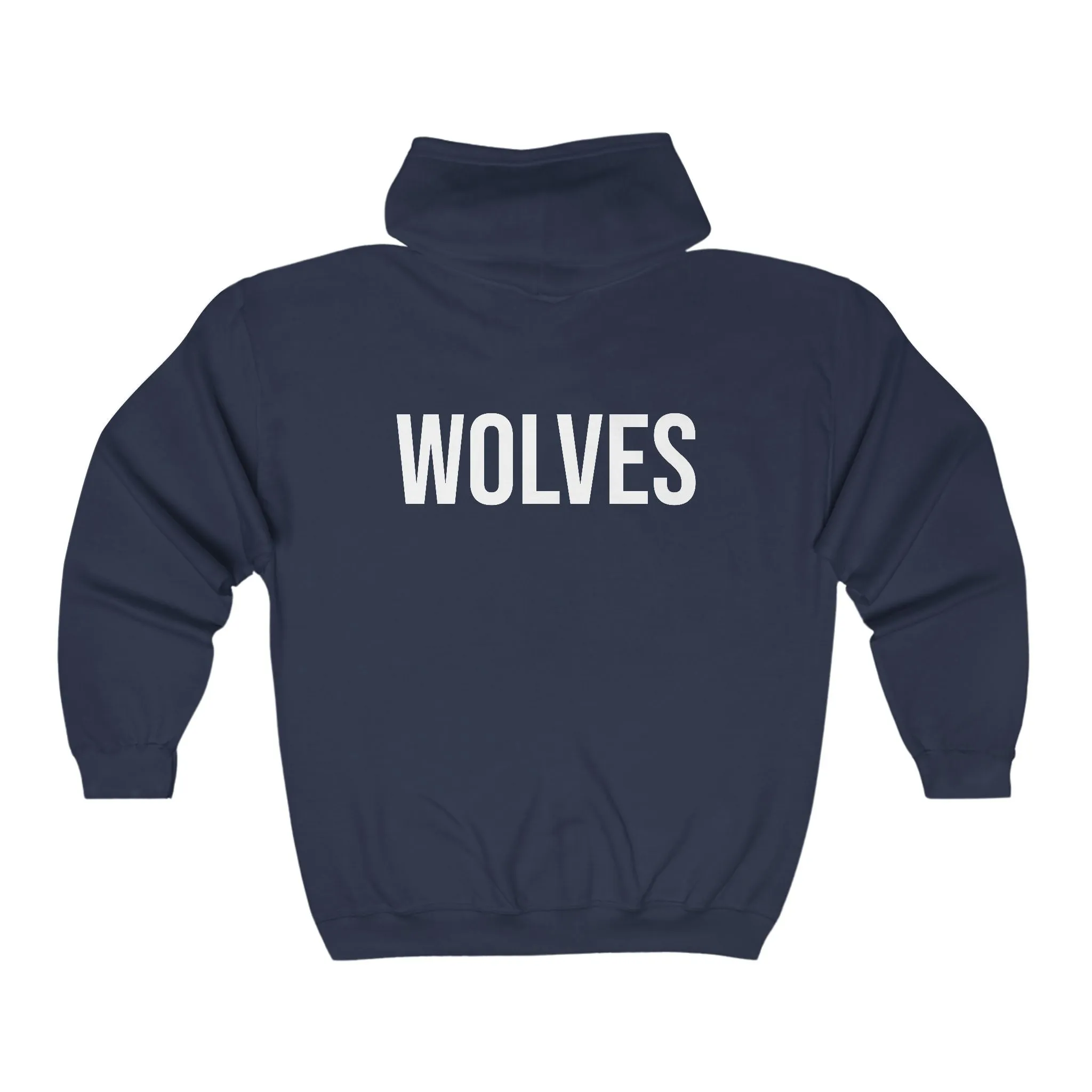 Wolves Unisex Full Zip Hoodie Bold Graphic