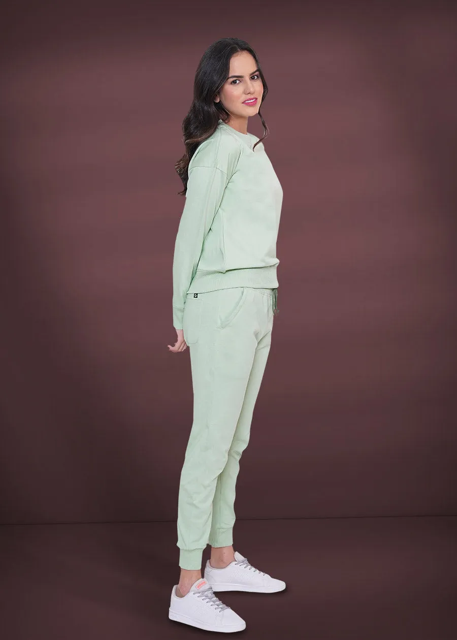 Women Solid Coord Set | Coral Green | Shop Now | Pronk