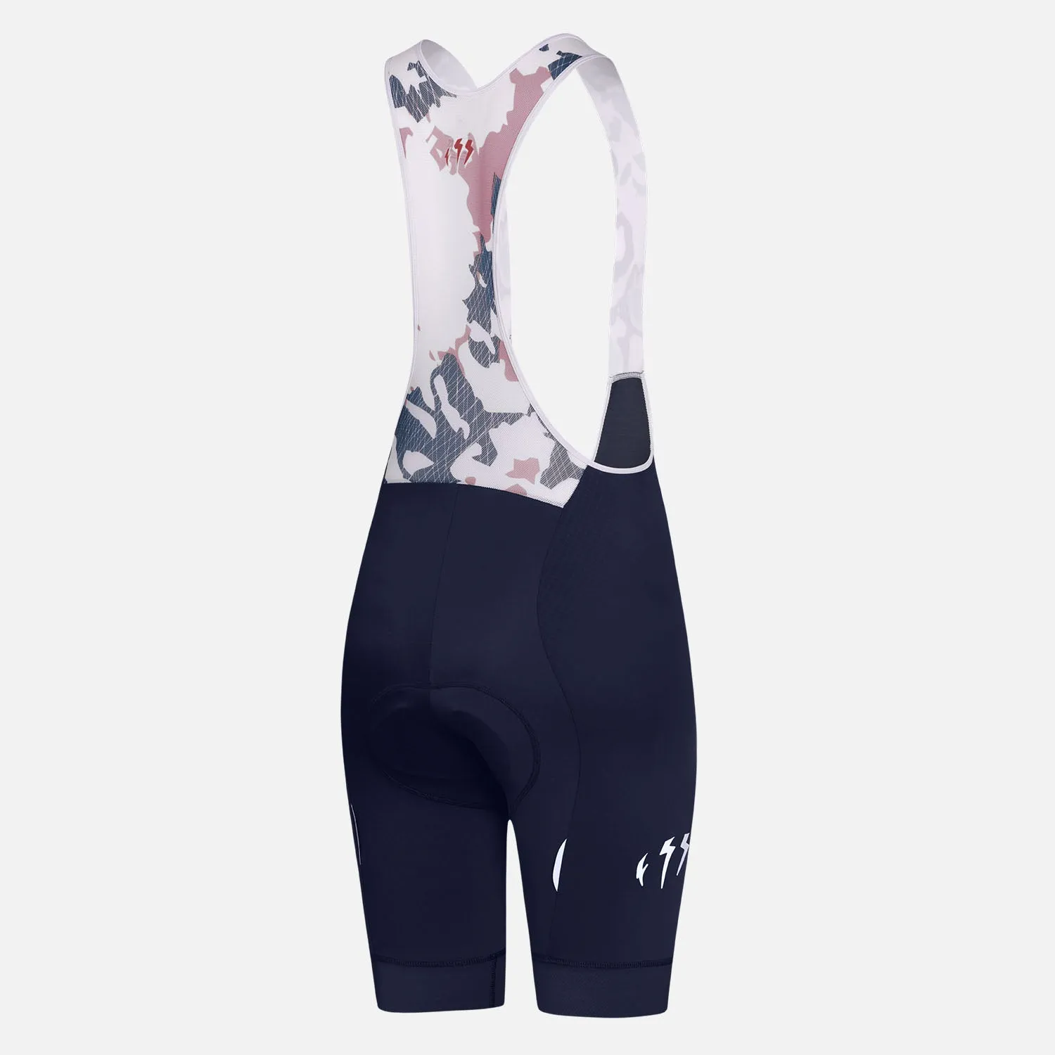 Women's Cycling Bib Shorts Ribon Dark Blue