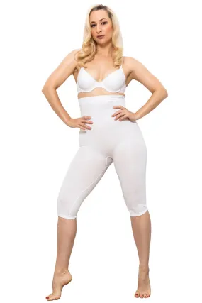 Women's high-waisted anti-cellulite micromassage capri leggings