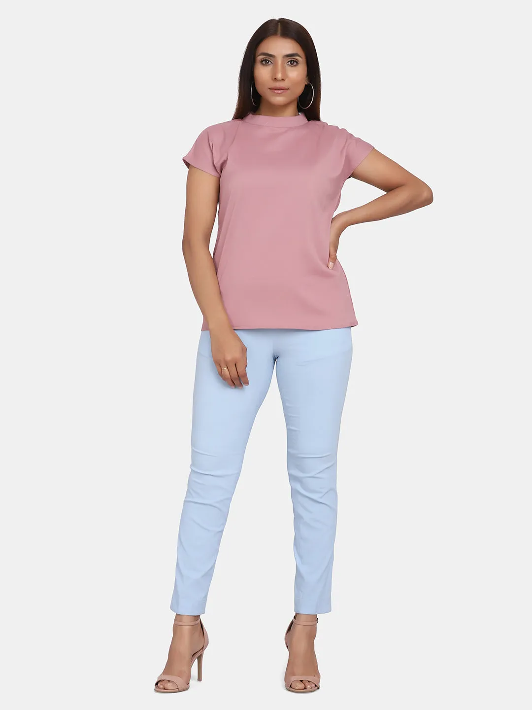 Women’s Slim Fit Trousers - Sky Blue