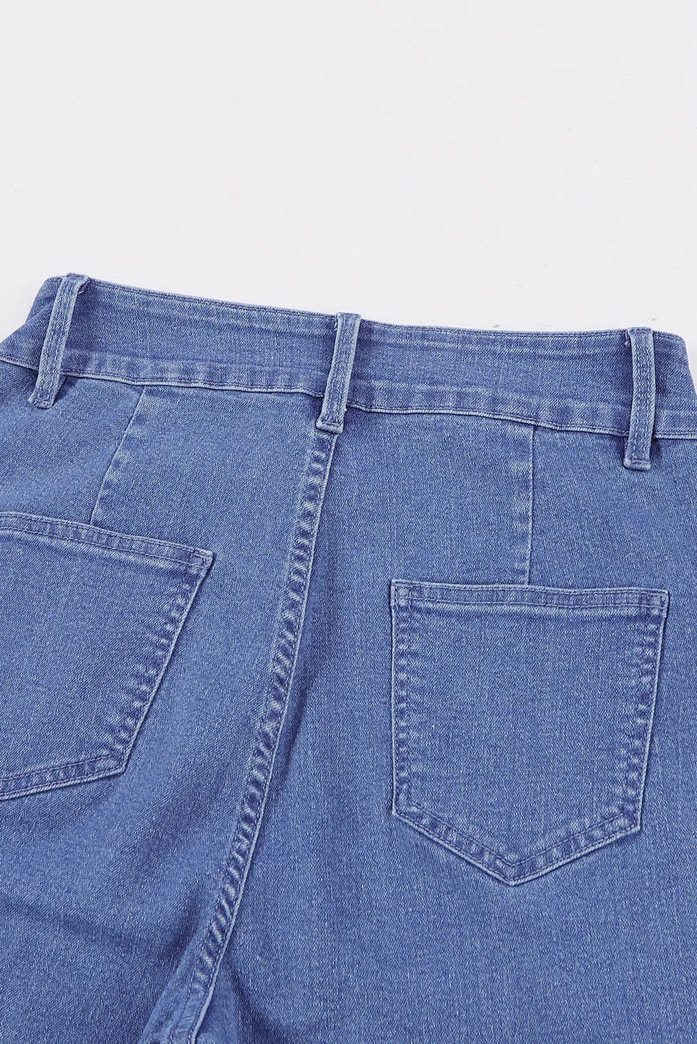 Womens Wide Leg Jeans Casual Baggy High Waisted Stretch Denim Pants