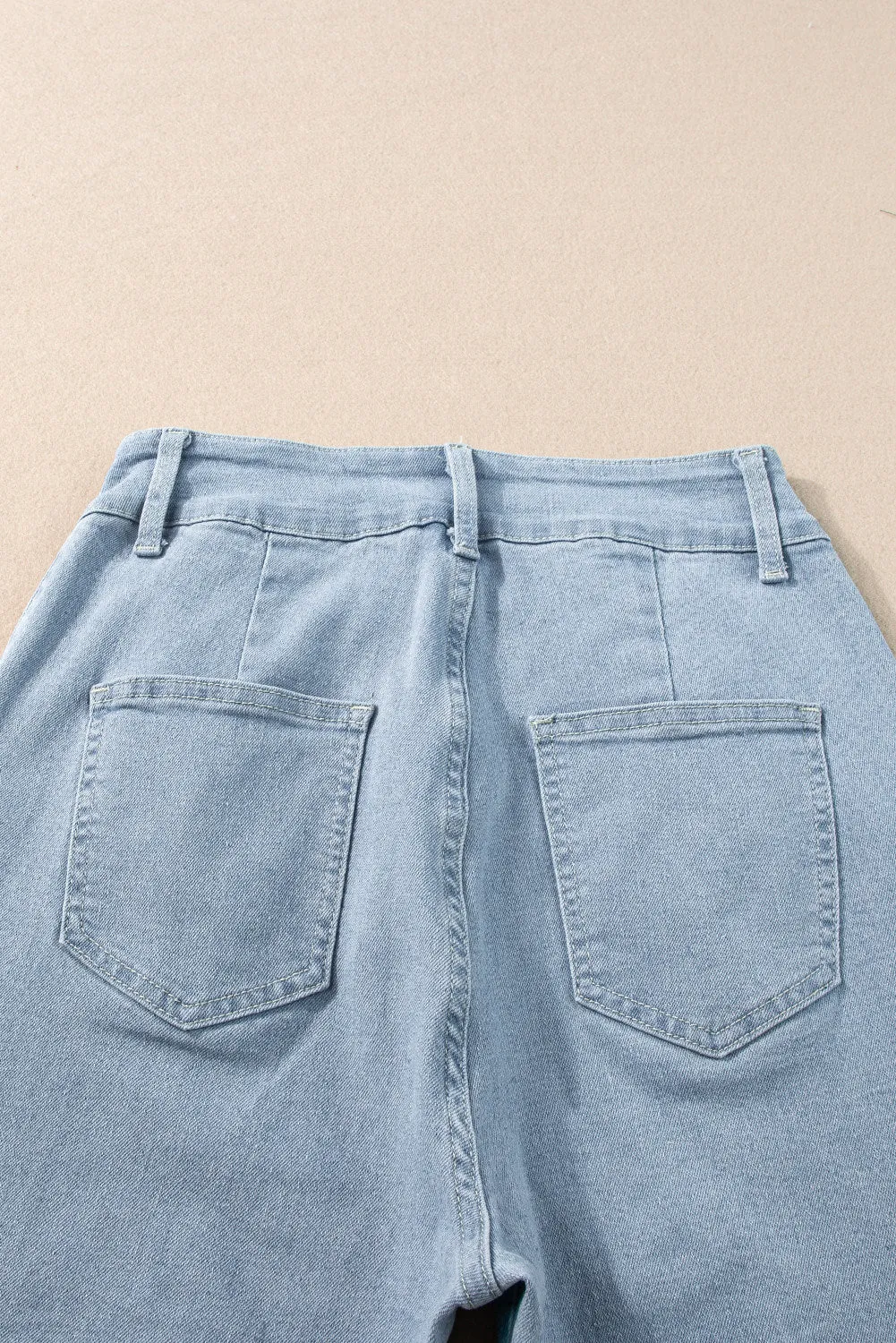 Womens Wide Leg Jeans Casual Baggy High Waisted Stretch Denim Pants