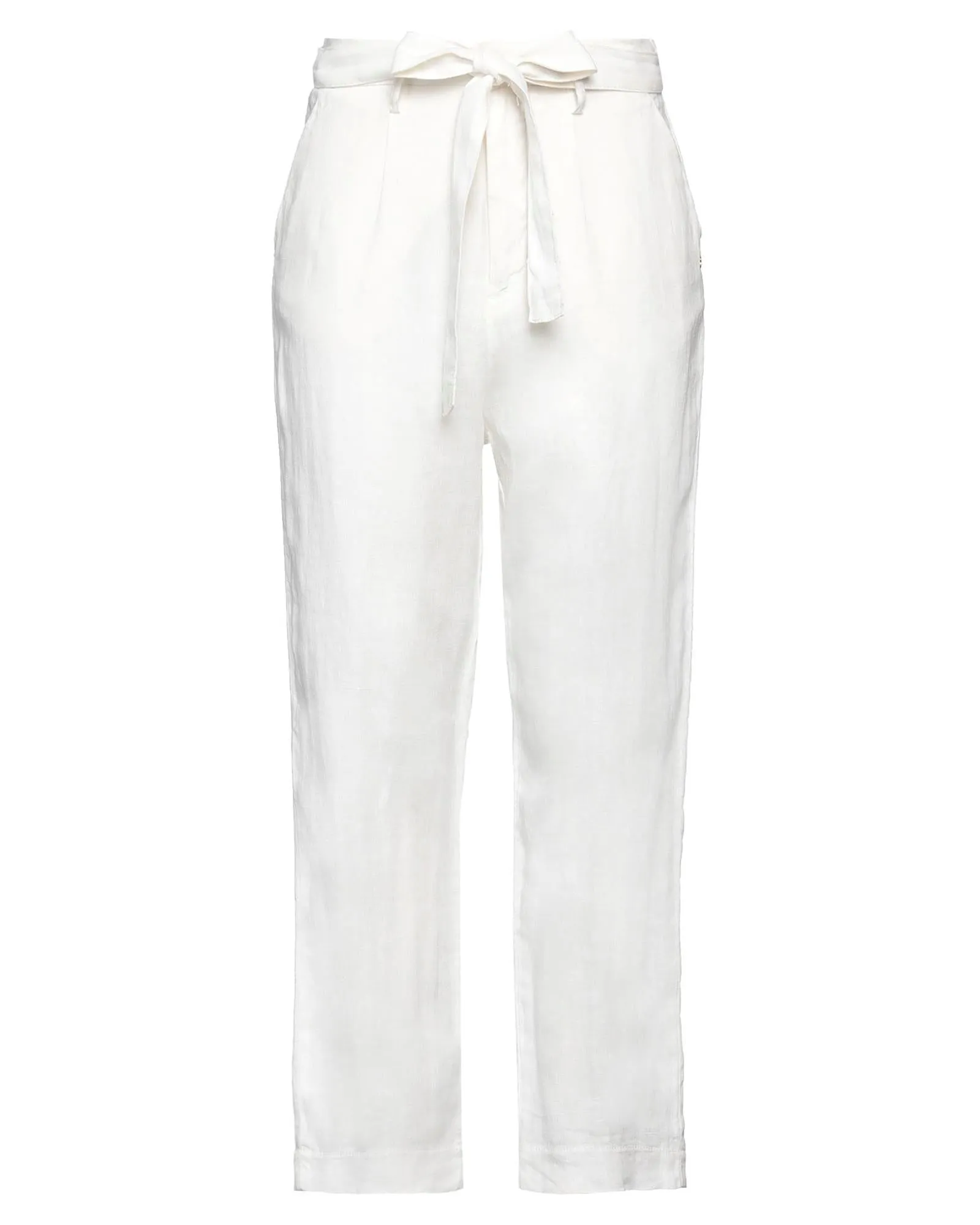 Yes Zee Linen Tie Waist Pants - White