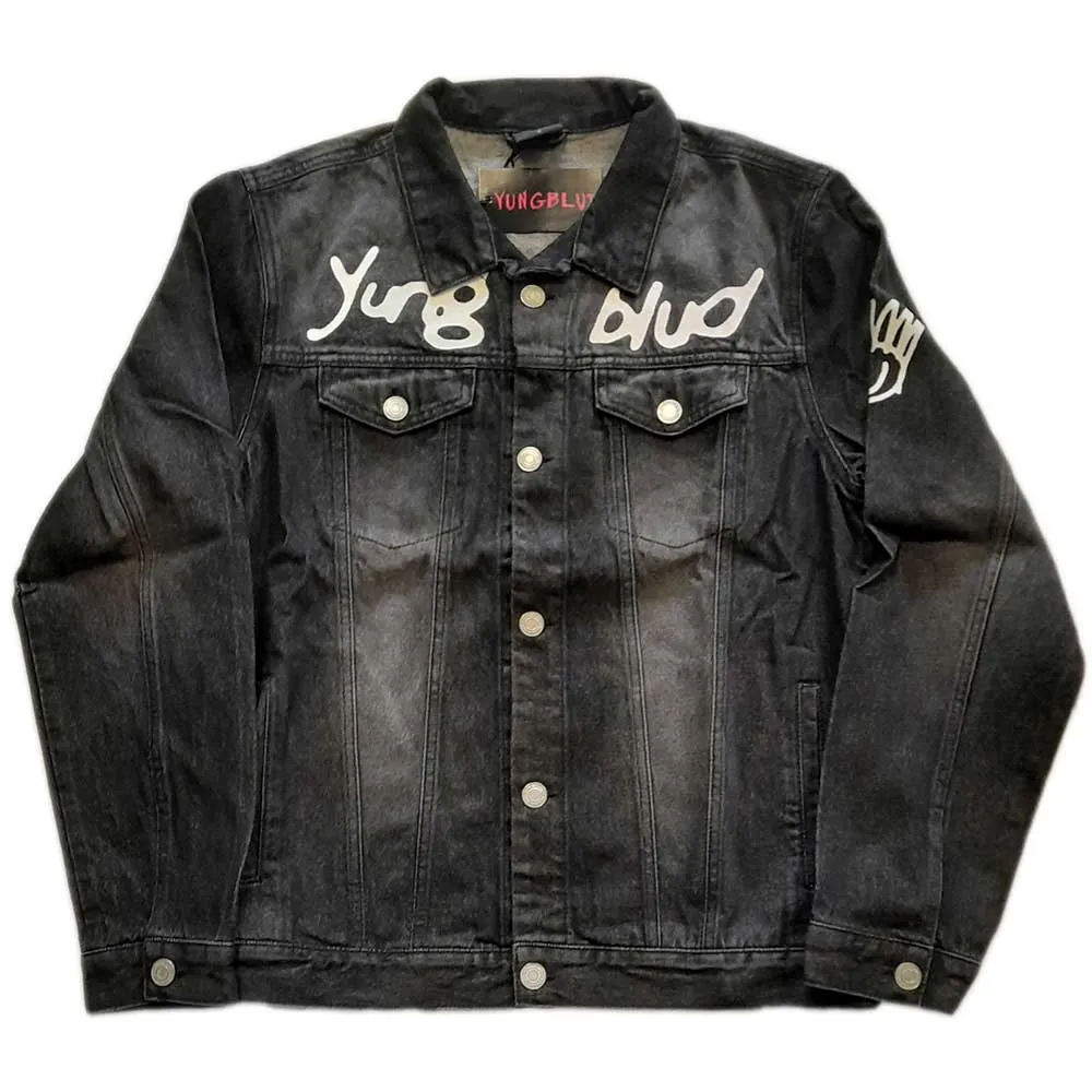 Yungblud Unisex Denim Jacket: Be Fooking Happy (Back & Sleeve Print)